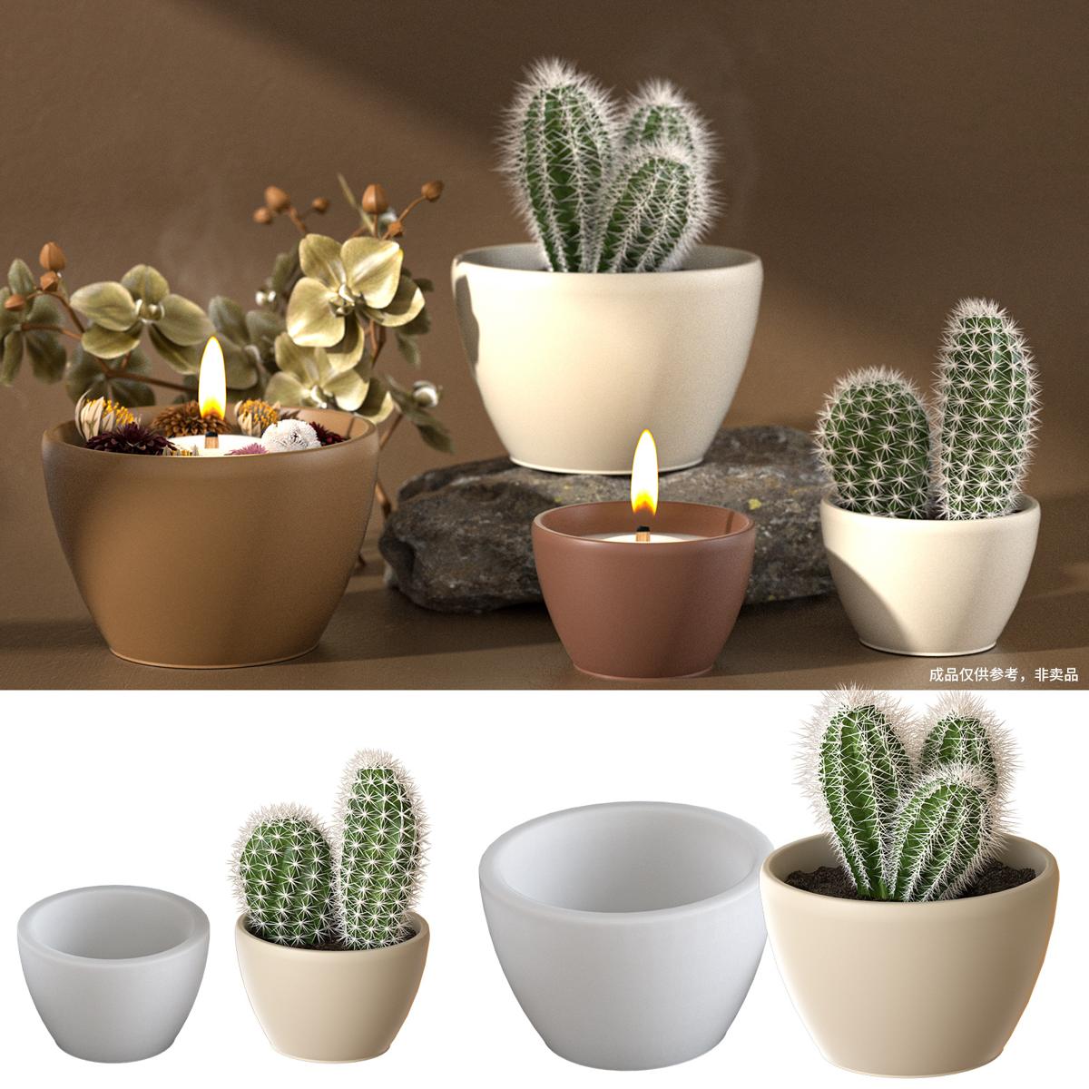 Storage Bowl Flowerpot Candle mold (RUUIPON-038)