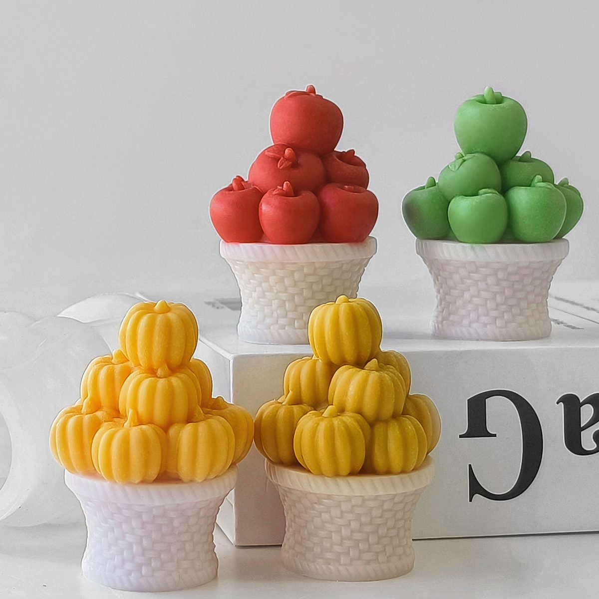 Pumpkin Basket Candle mold (RUUIPON-044)