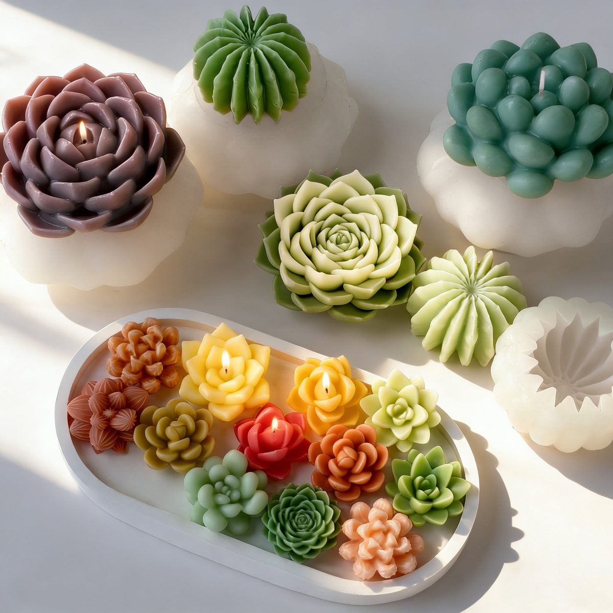 Succulent Candle mold (RUUIPON-067)