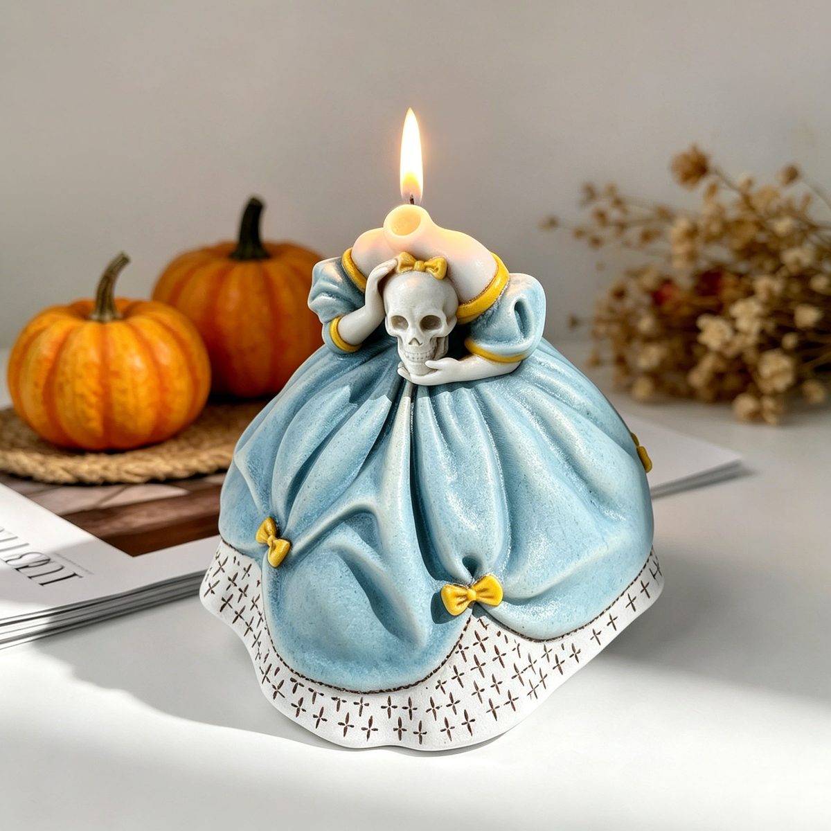 Skull Halloween Candle mold (RUUIPON-071)