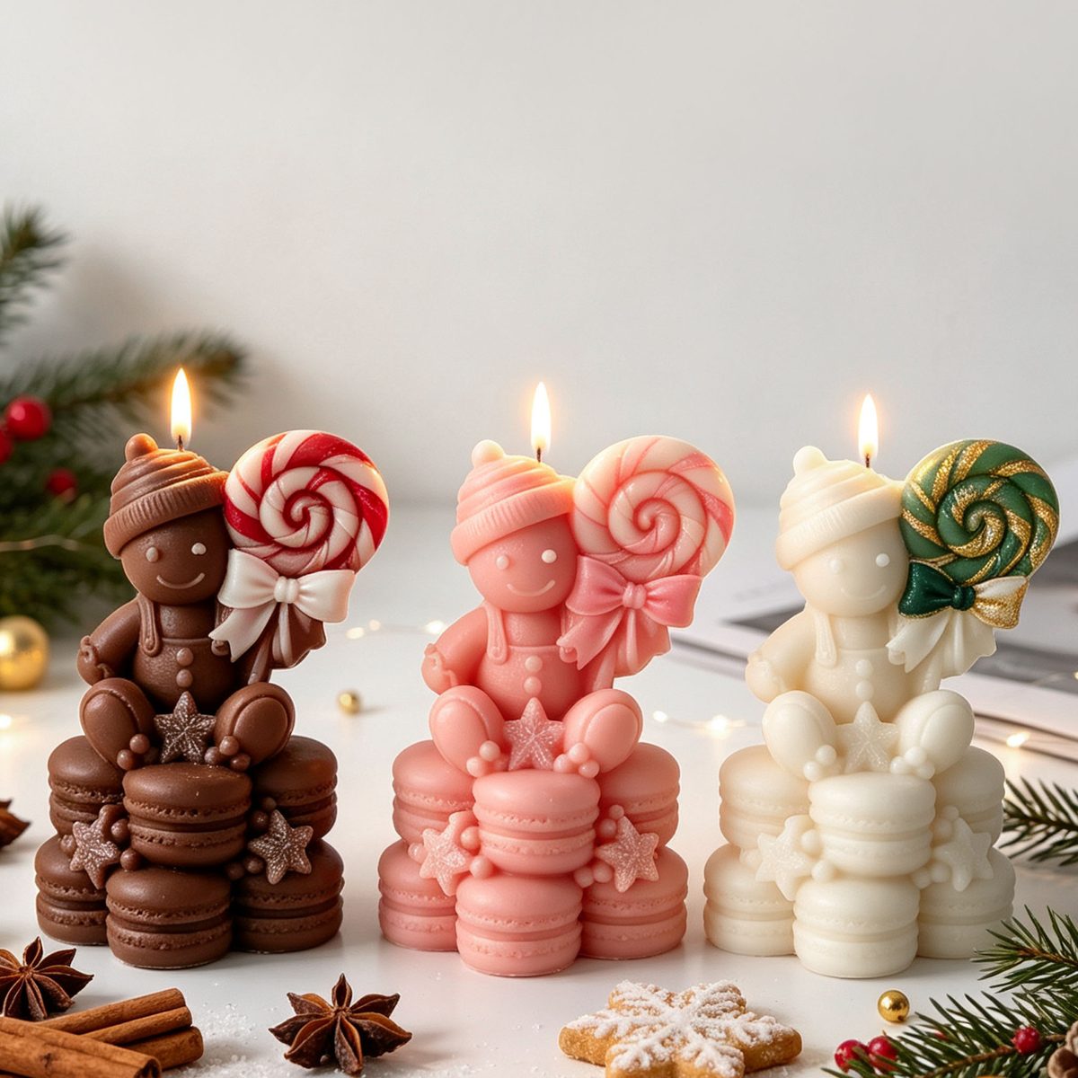 Gingerbread Man Christmas Candle mold (RUUIPON-083)