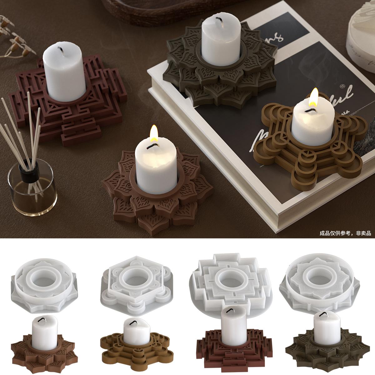 Lotus Candle Holder Candle mold (RUUIPON-089)