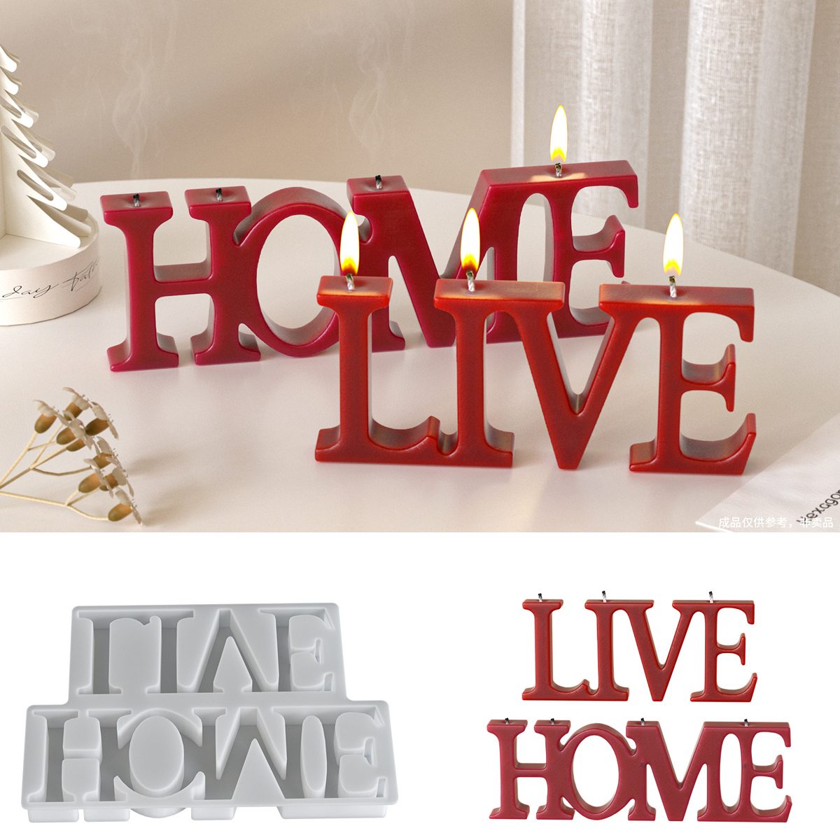 Alphabet Hanging Tag Candle mold (RUUIPON-096)