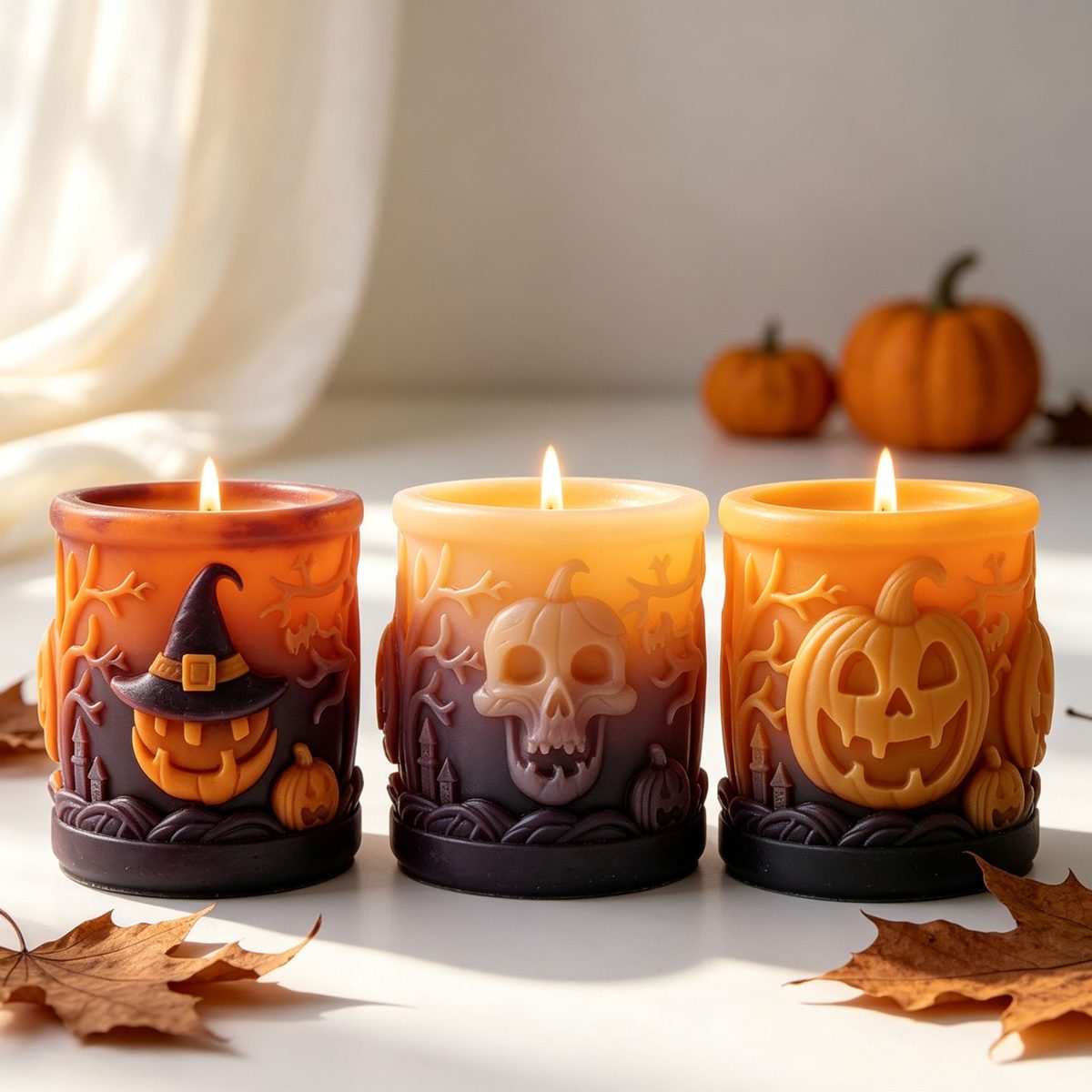Halloween Cylinder Candle mold (RUUIPON-103)