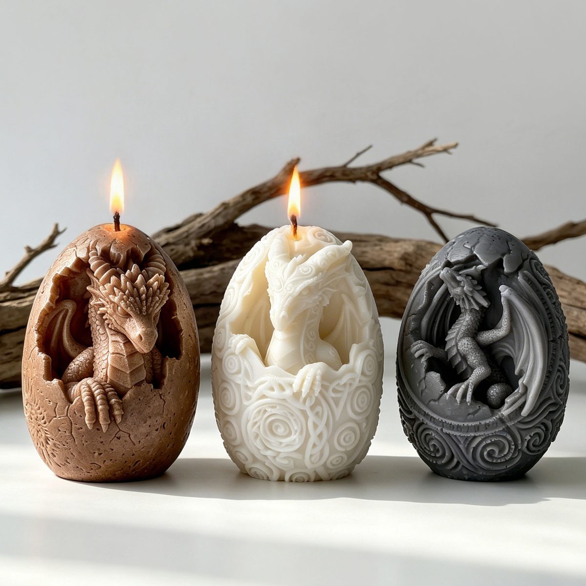 Hatching Dinosaur Egg Candle mold (RUUIPON-109)