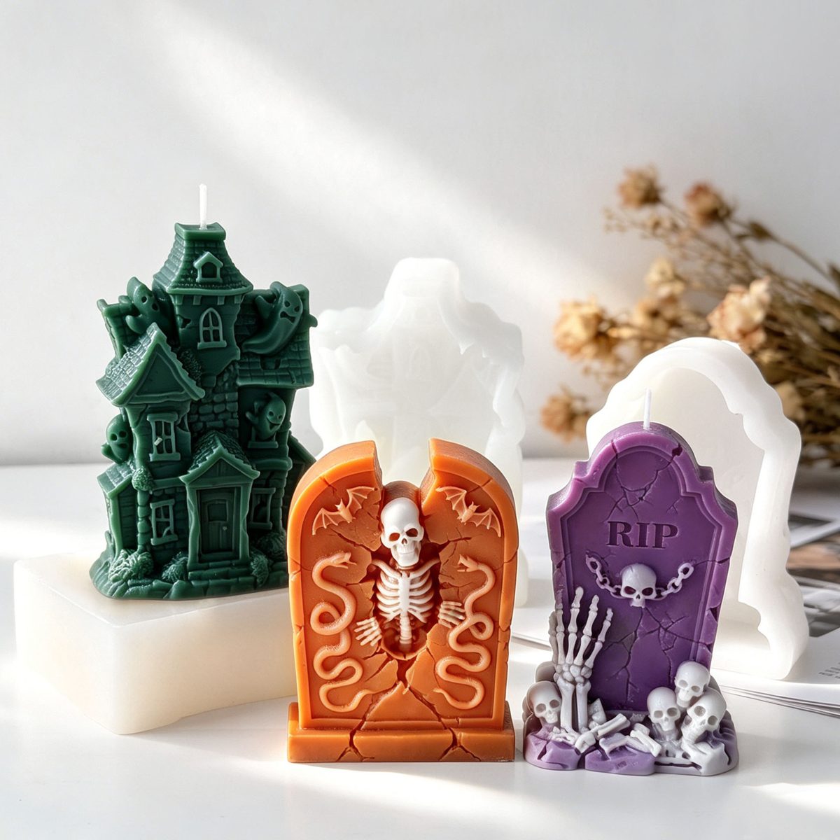 Halloween Tombstone Candle mold (RUUIPON-110)