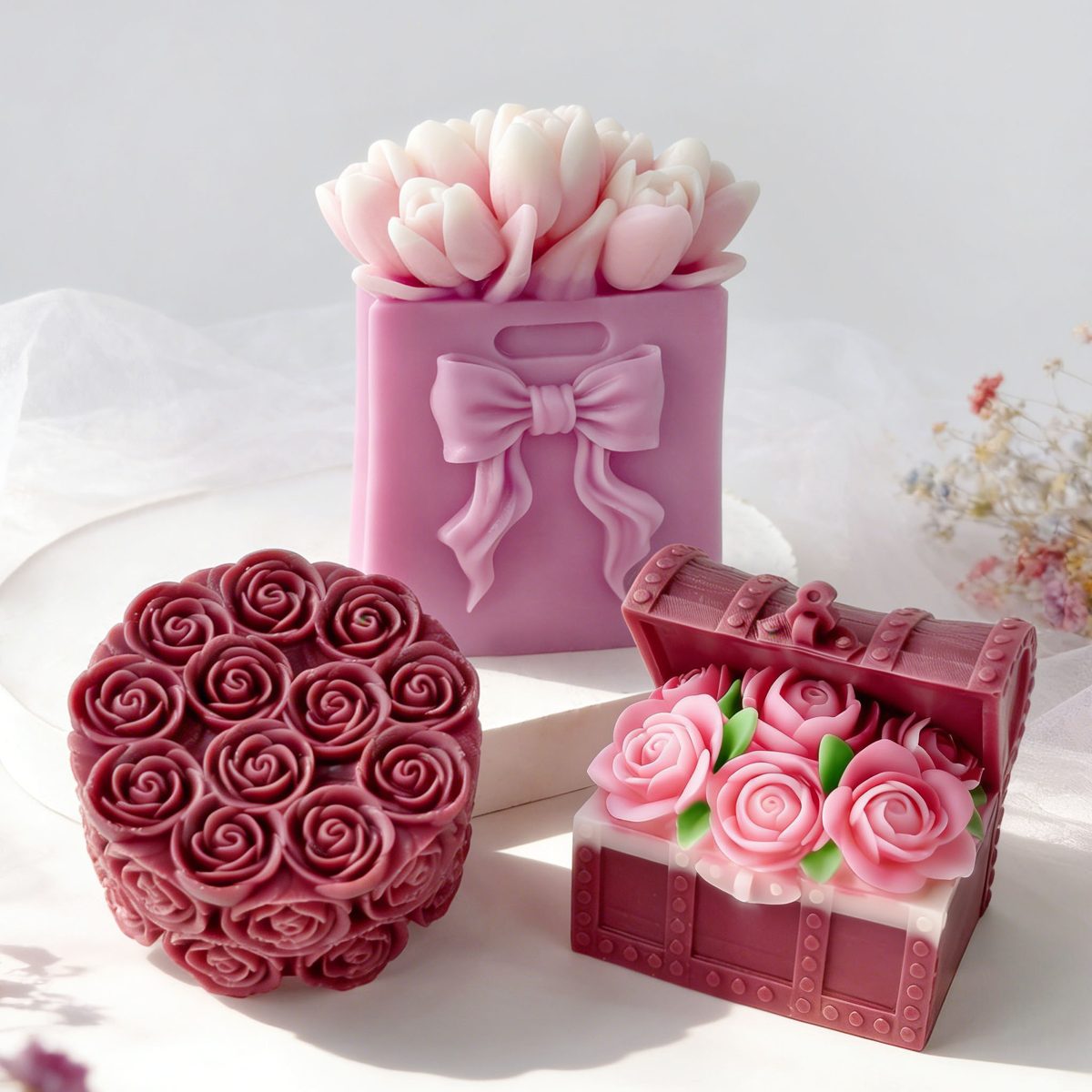 Valentines Rose Candle mold (RUUIPON-123)
