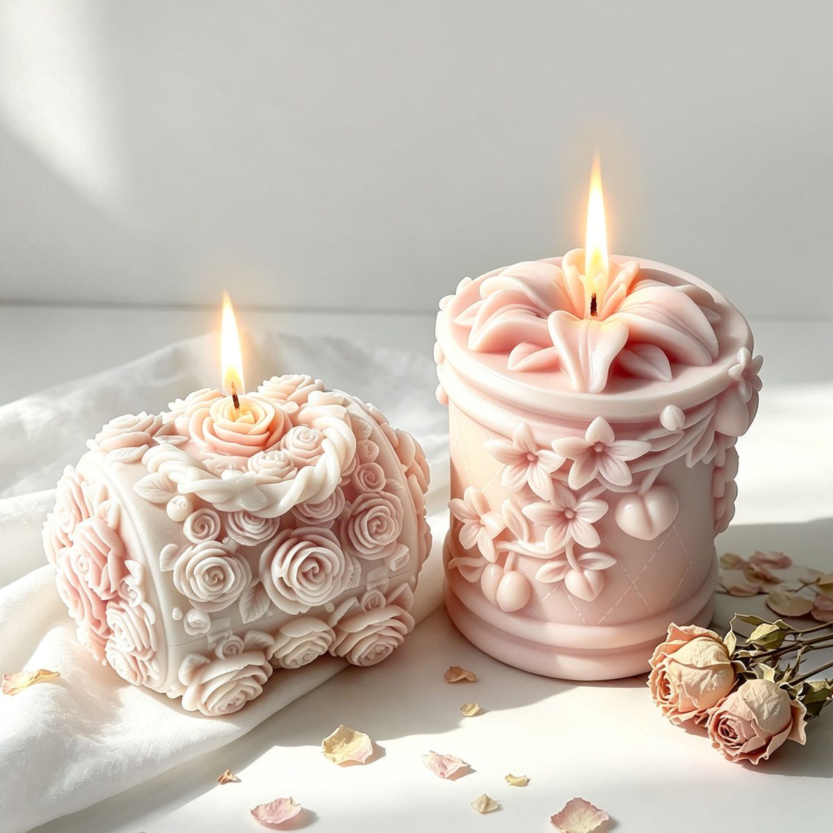 Flower Relief Candle mold (RUUIPON-124)