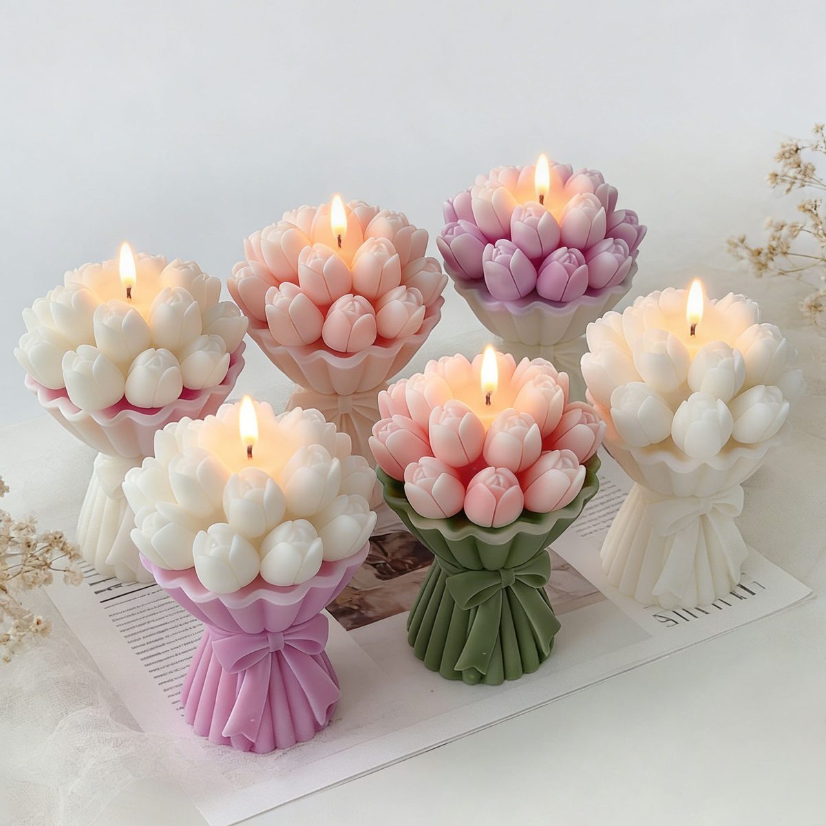 Tulip Bouquet Candle mold (RUUIPON-127)