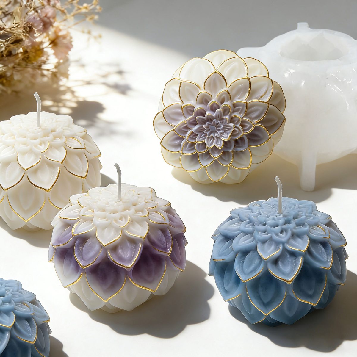 Flower Flower Ball Candle mold (RUUIPON-159)