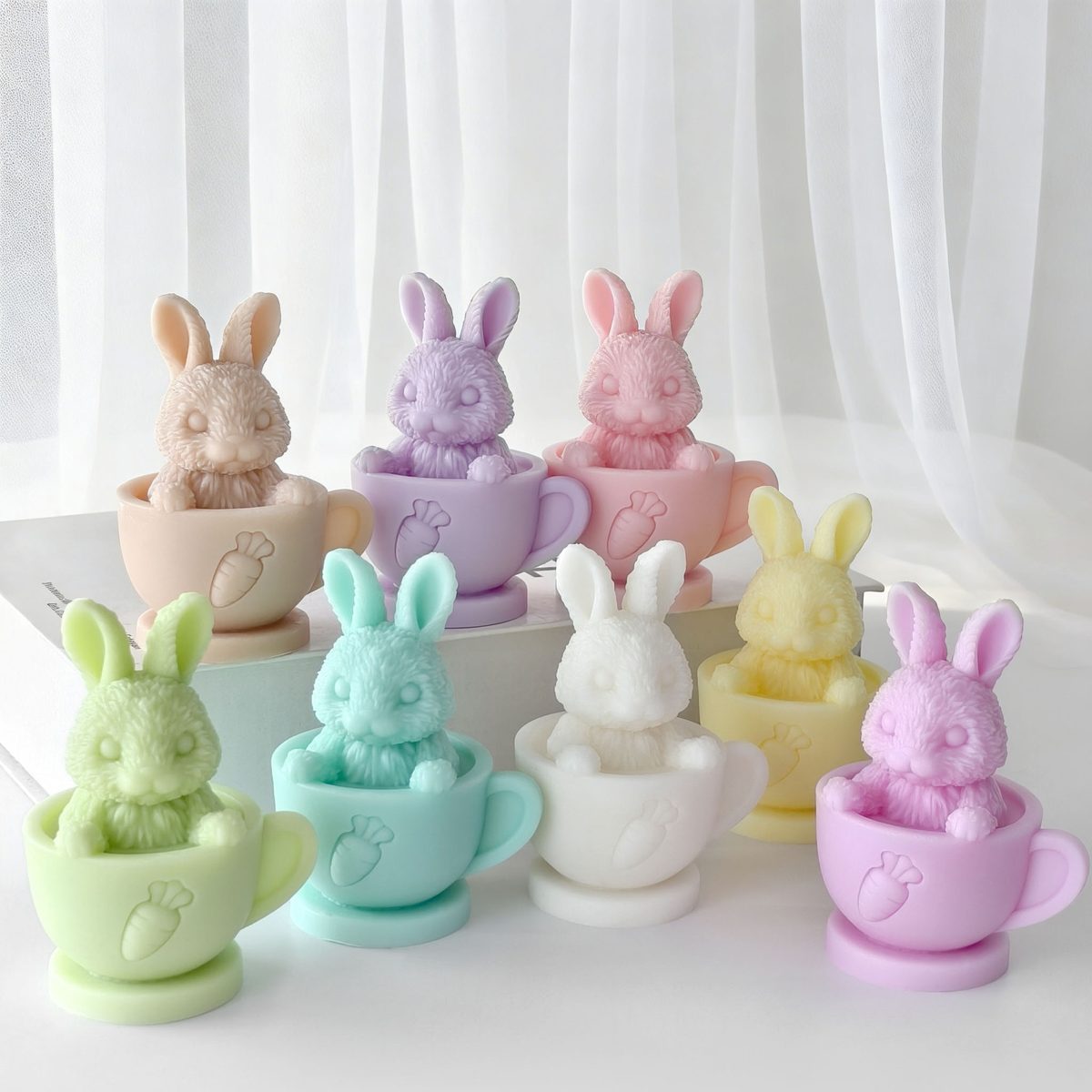 Teacup Bunny Easter Bunny Candle mold (RUUIPON-174)