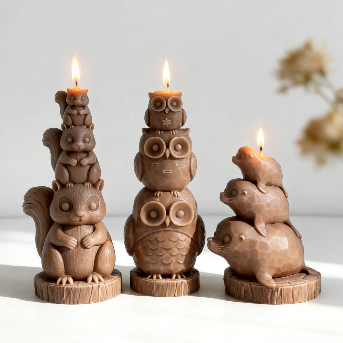 Stacking Animal Candle mold (RUUIPON-182)
