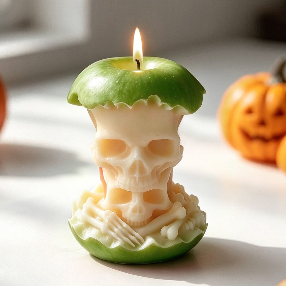 Halloween Skull Candle mold (RUUIPON-197)