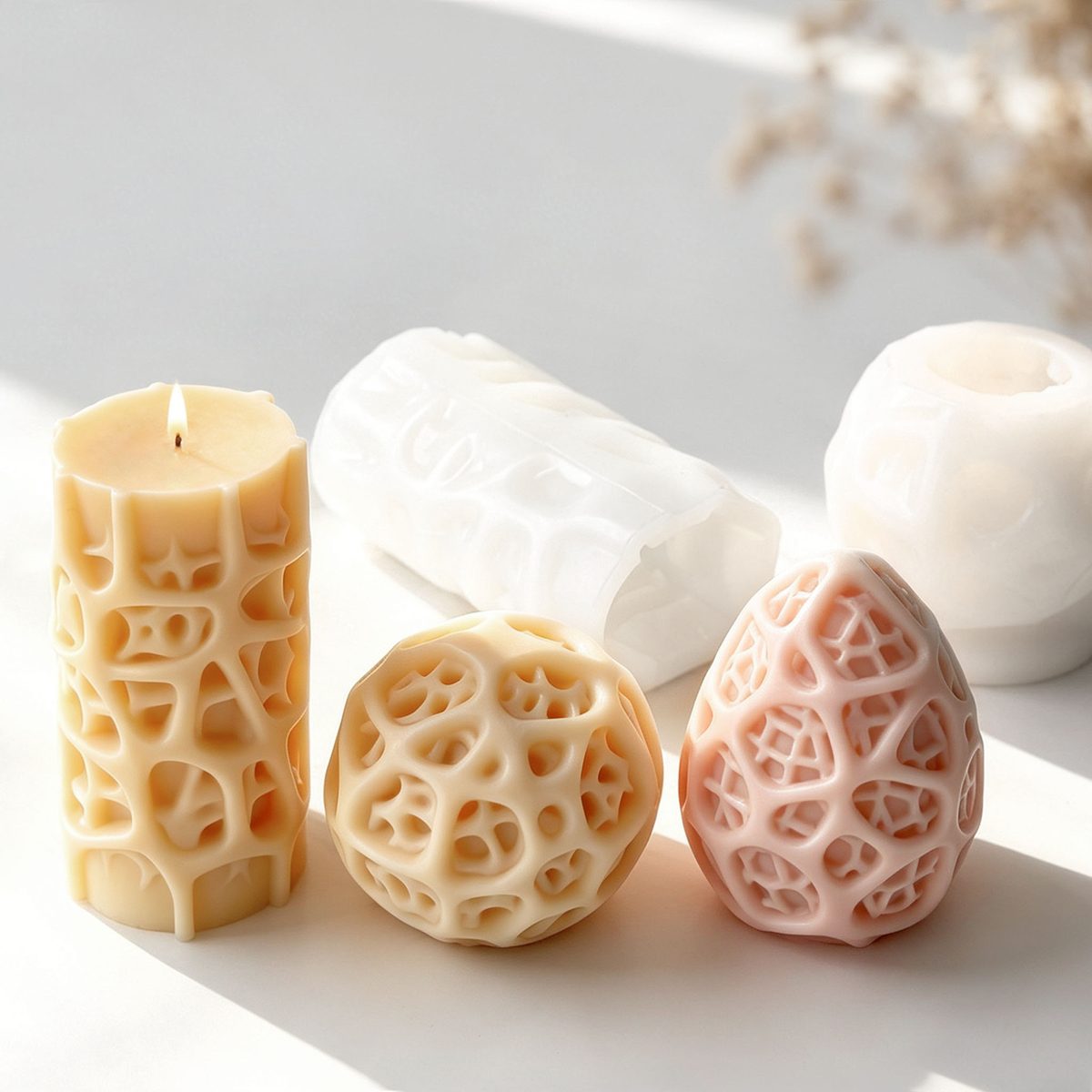 Geometric Cylinder Candle mold (RUUIPON-209)