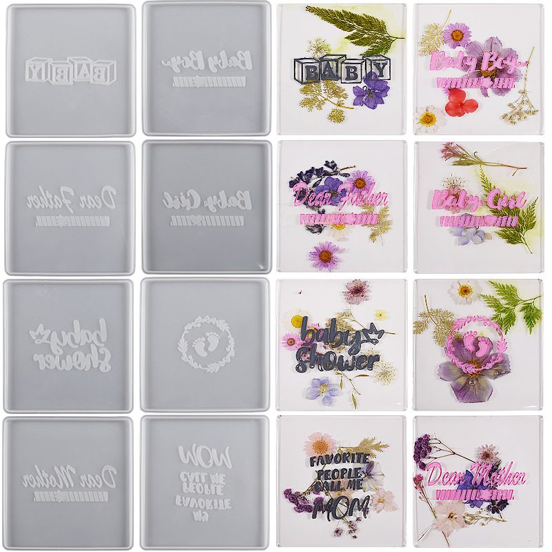 Square Parent Child Coaster mold (RUUIPON-224)