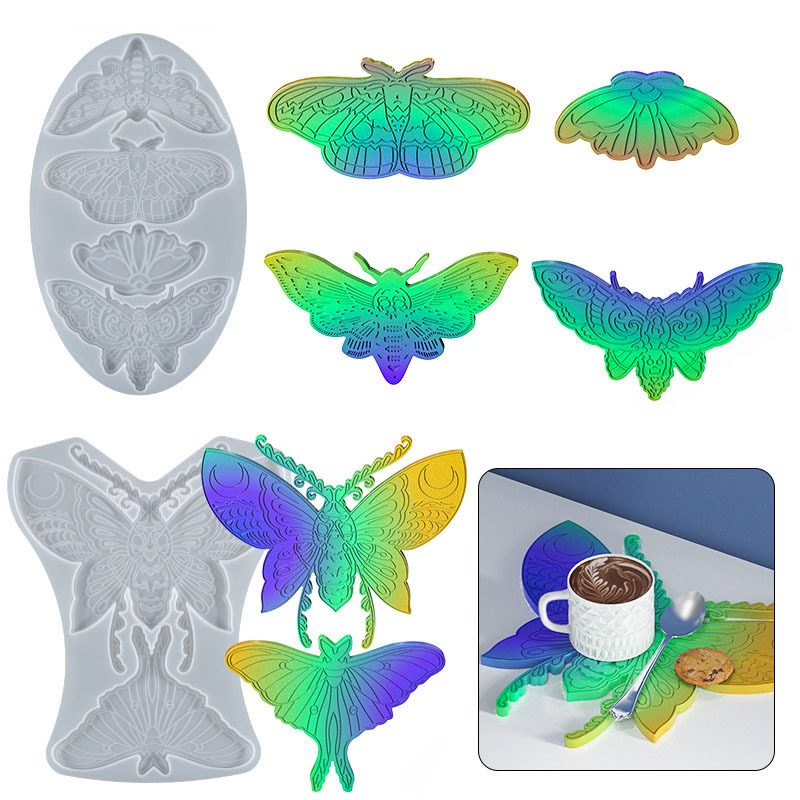 Irregular Butterfly Coaster mold (RUUIPON-233)