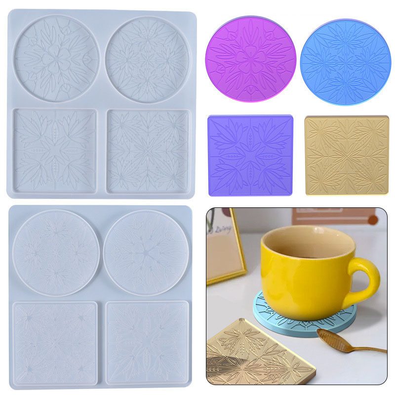 4 Cavity Mandala Coaster mold (RUUIPON-238)
