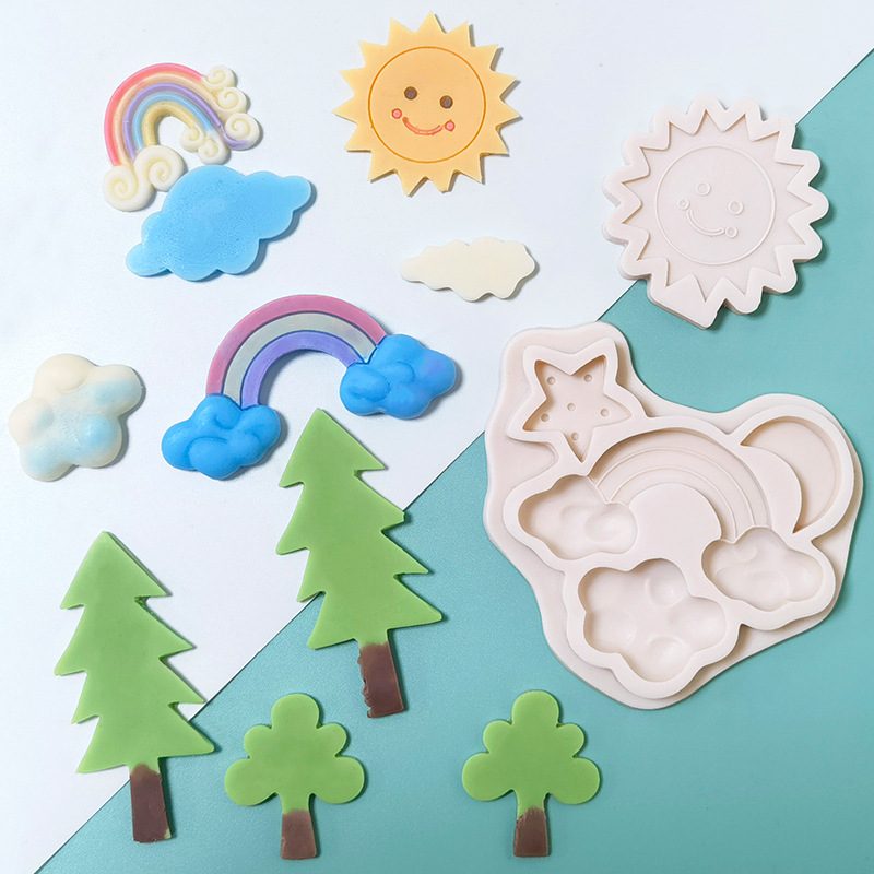 Moon Star Fondant mold (RUUIPON-255)