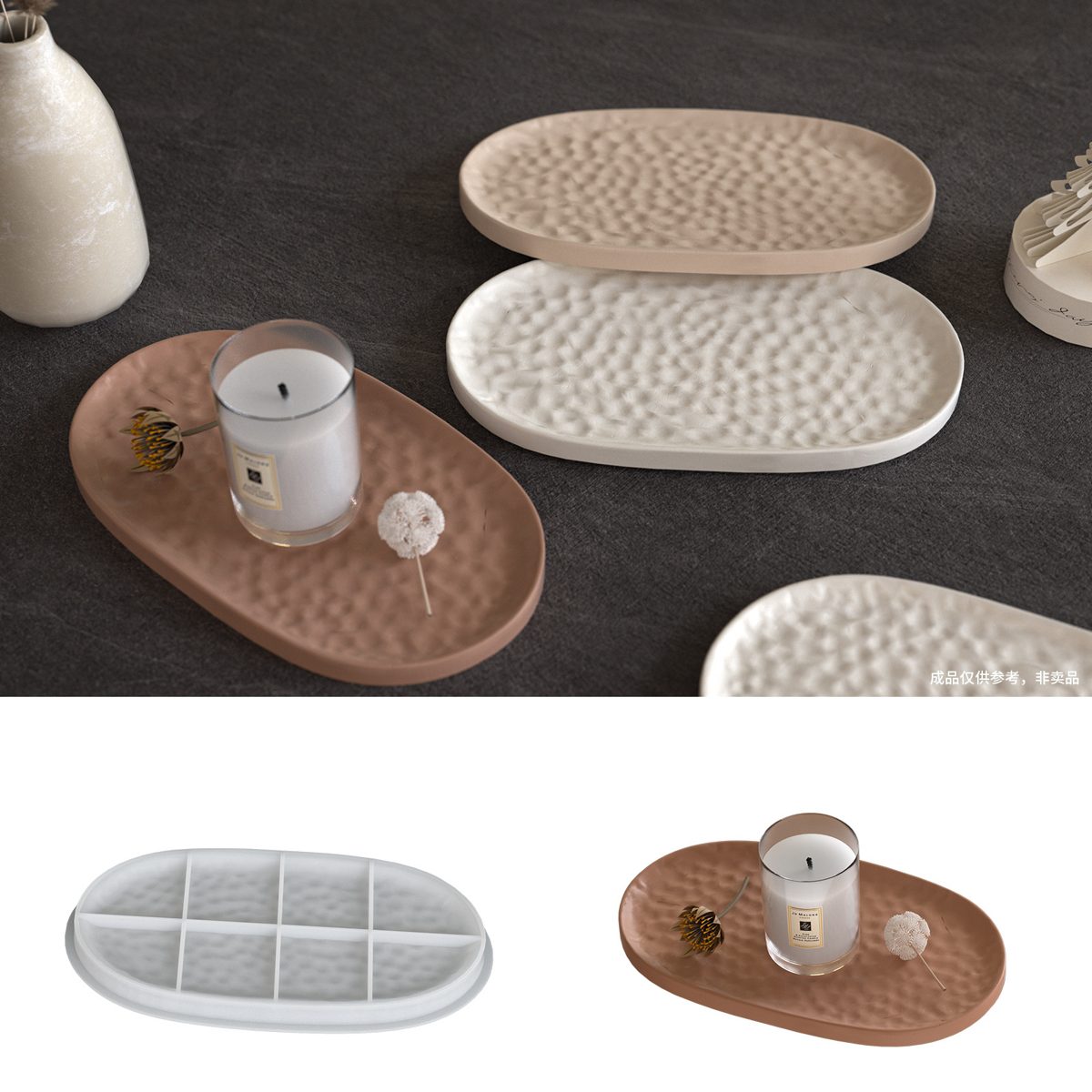 Water Ripple Oval Gypsum mold (RUUIPON-294)