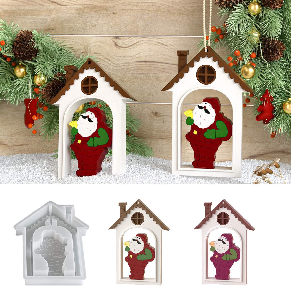 Christmas Santa Gypsum mold (RUUIPON-307)