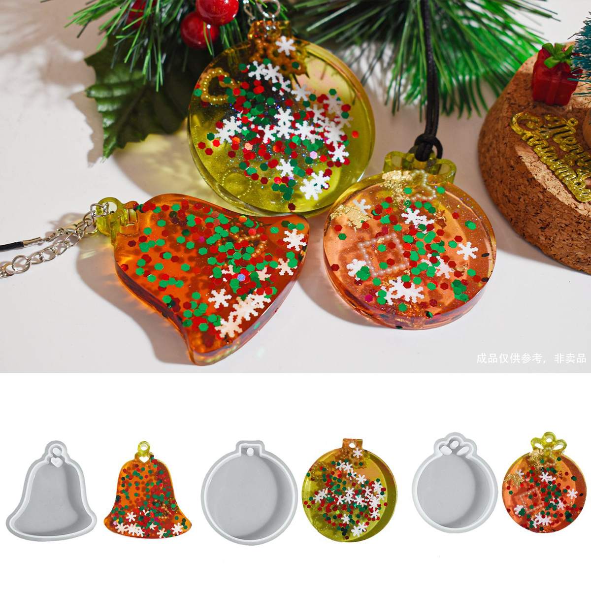 Christmas Hanging Tag Gypsum mold (RUUIPON-316)
