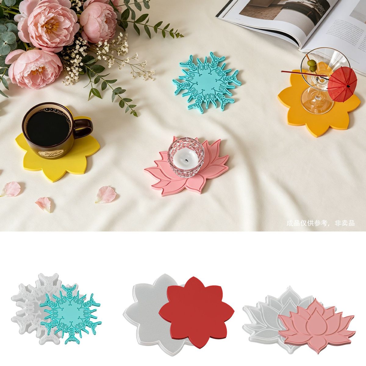 Flower Lotus Gypsum mold (RUUIPON-329)