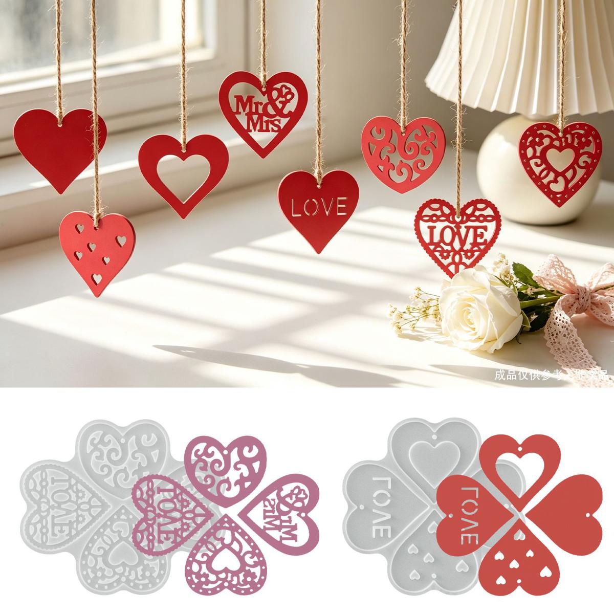 Heart Pendant Gypsum mold (RUUIPON-331)