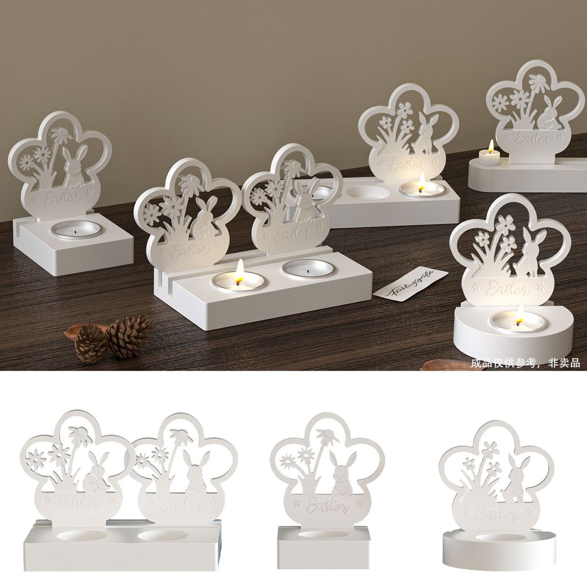 Easter Candle Holder Gypsum mold (RUUIPON-332)