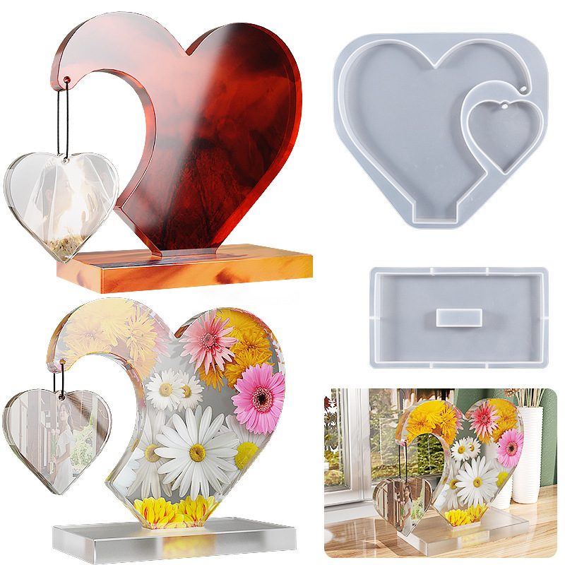 Picture Frame Heart Gypsum mold (RUUIPON-340)