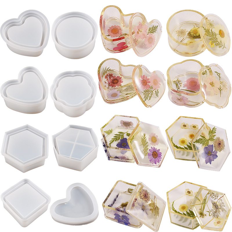 Storage Box Hexagon Gypsum mold (RUUIPON-352)