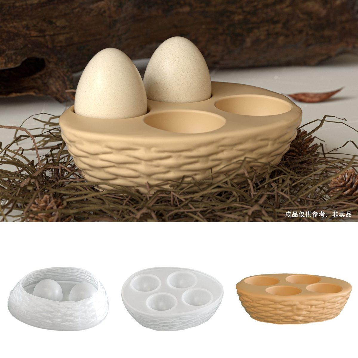 Easter Egg Holder Gypsum mold (RUUIPON-357)