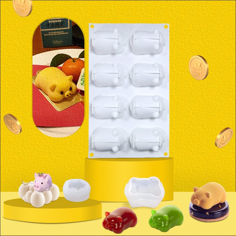 Golden Pig Mousse Cake mold (RUUIPON-447)