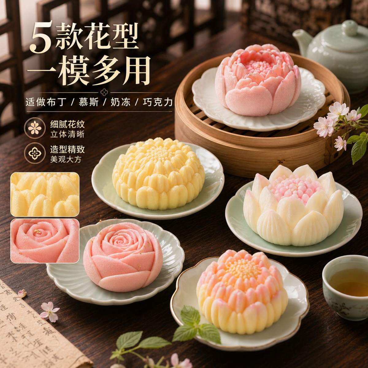 Hibiscus Mousse Cake mold (RUUIPON-456)