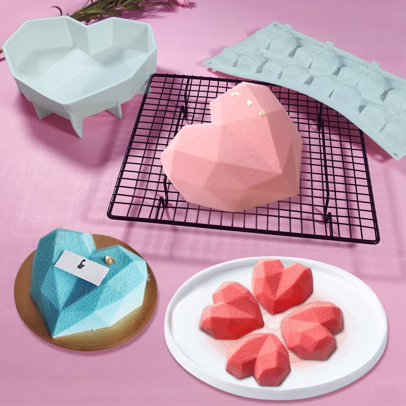 Diamond Heart Mousse Cake mold (RUUIPON-466)