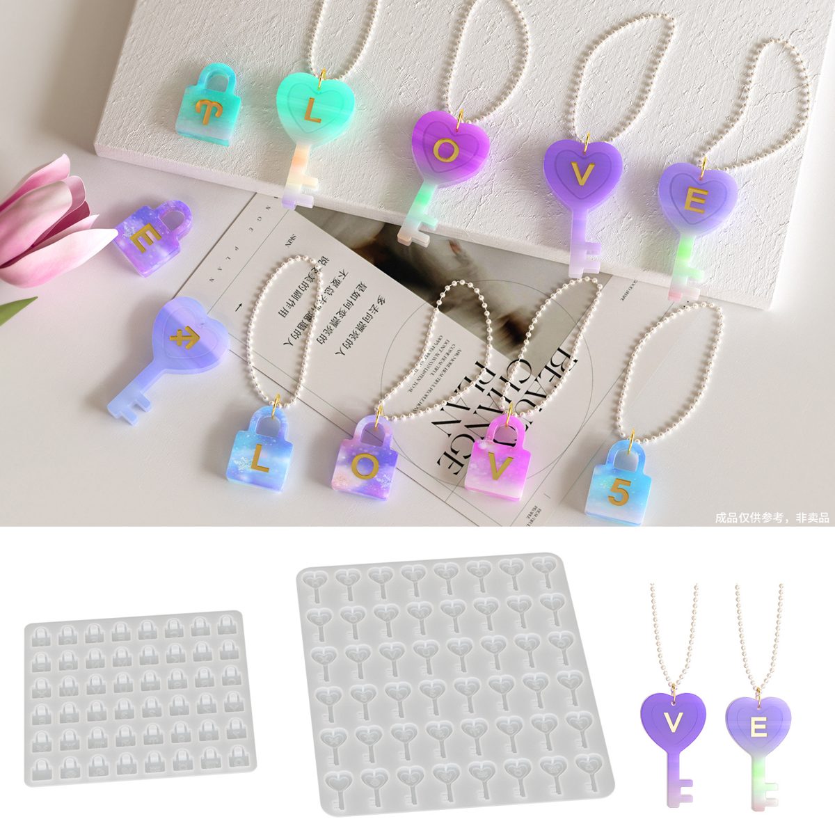 Heart Bracelet Pendant mold (RUUIPON-499)