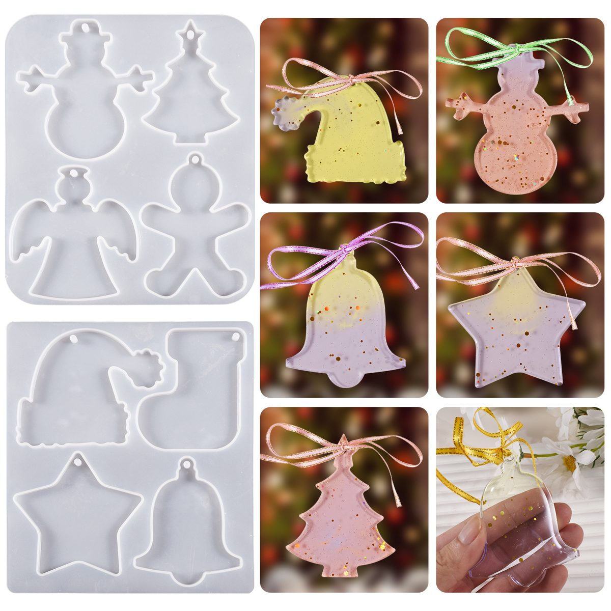 Christmas Hanging Tag Pendant mold (RUUIPON-503)