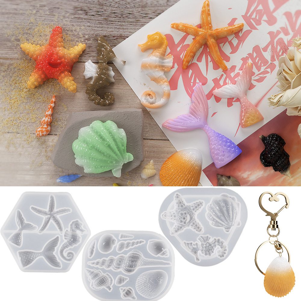 Shell Starfish Pendant mold (RUUIPON-521)