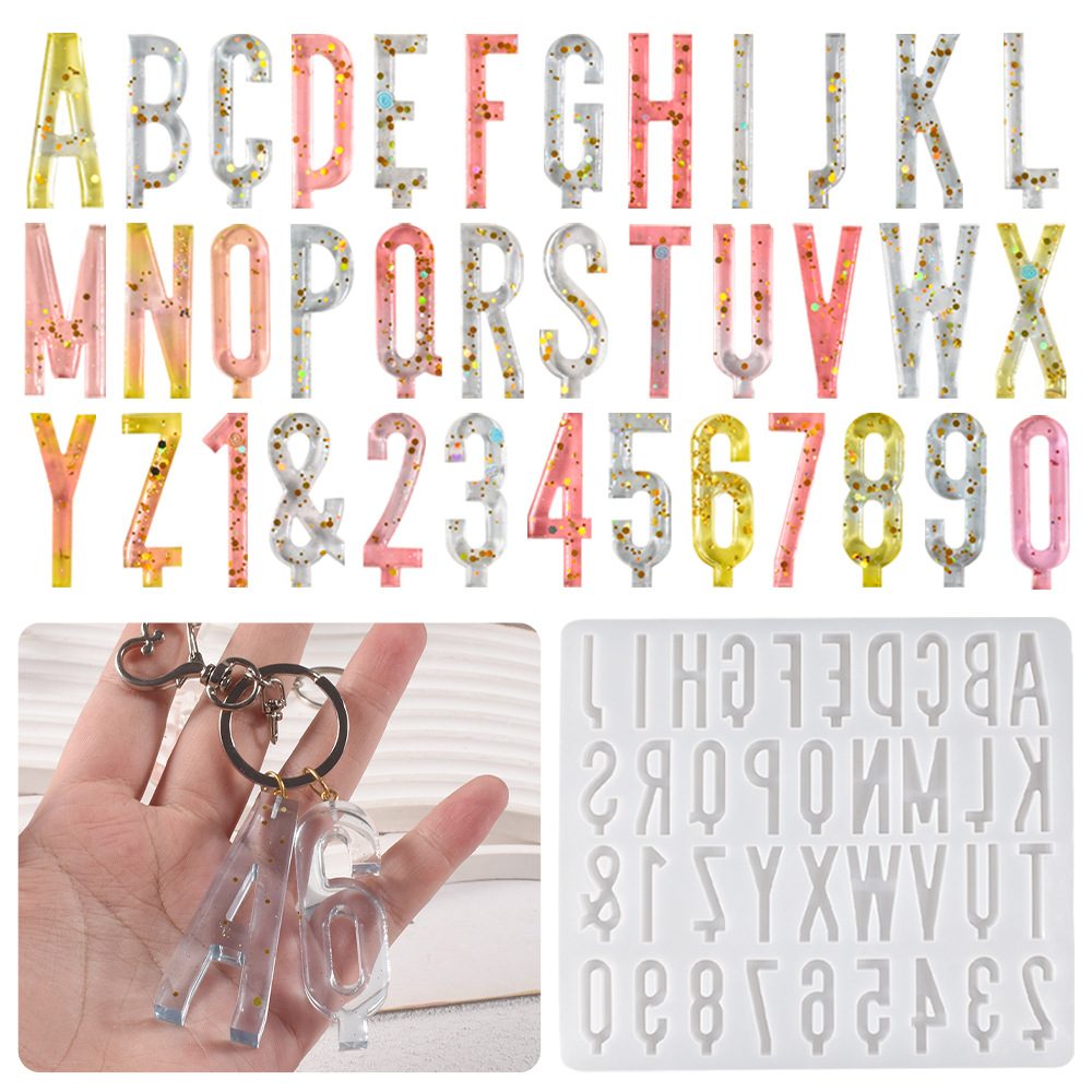 Alphanumeric Alphabet Pendant mold (RUUIPON-533)