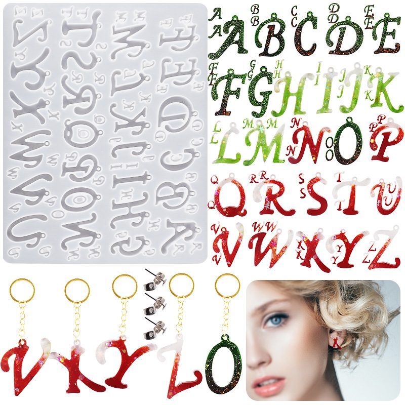 Alphabet Earring Pendant mold (RUUIPON-537)