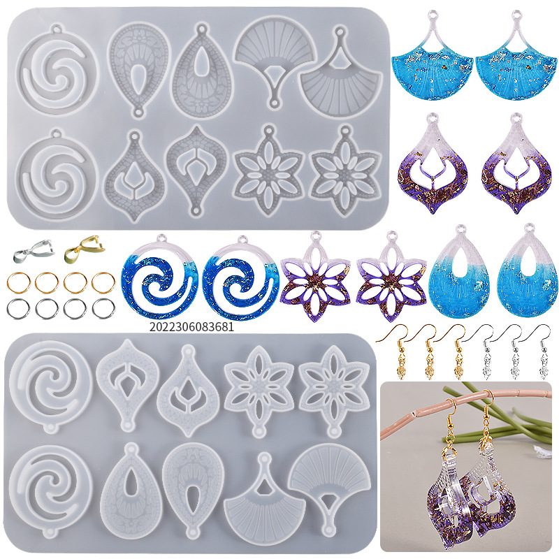 Earring Openwork Pendant mold (RUUIPON-543)