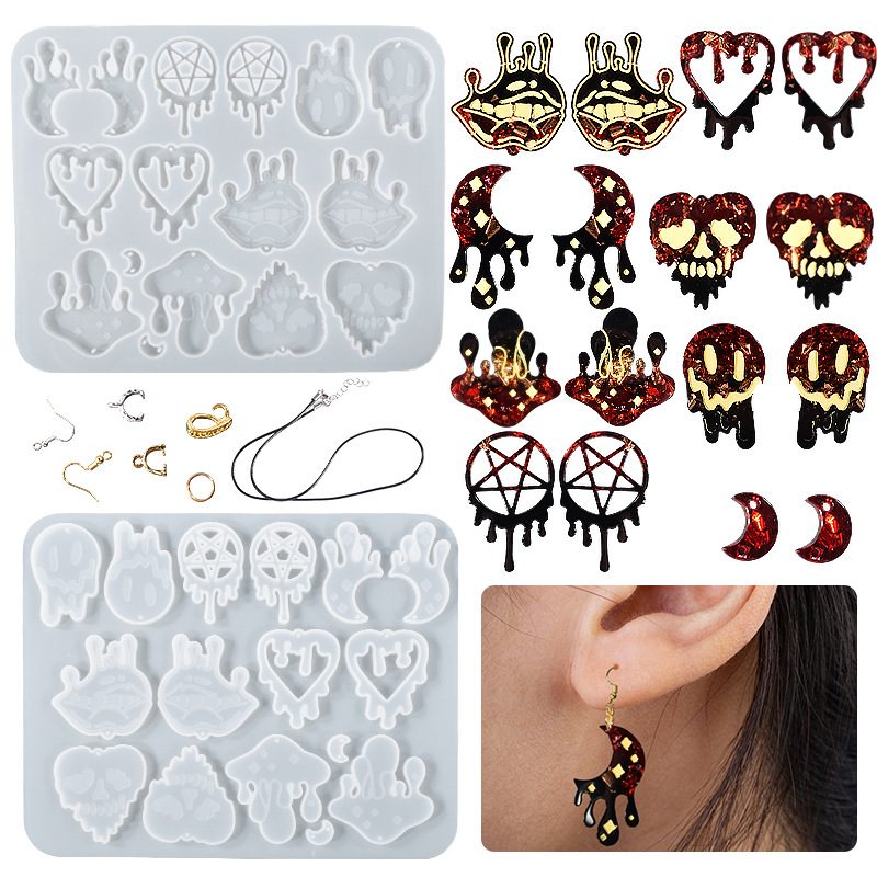 Earring Moon Pendant mold (RUUIPON-546)