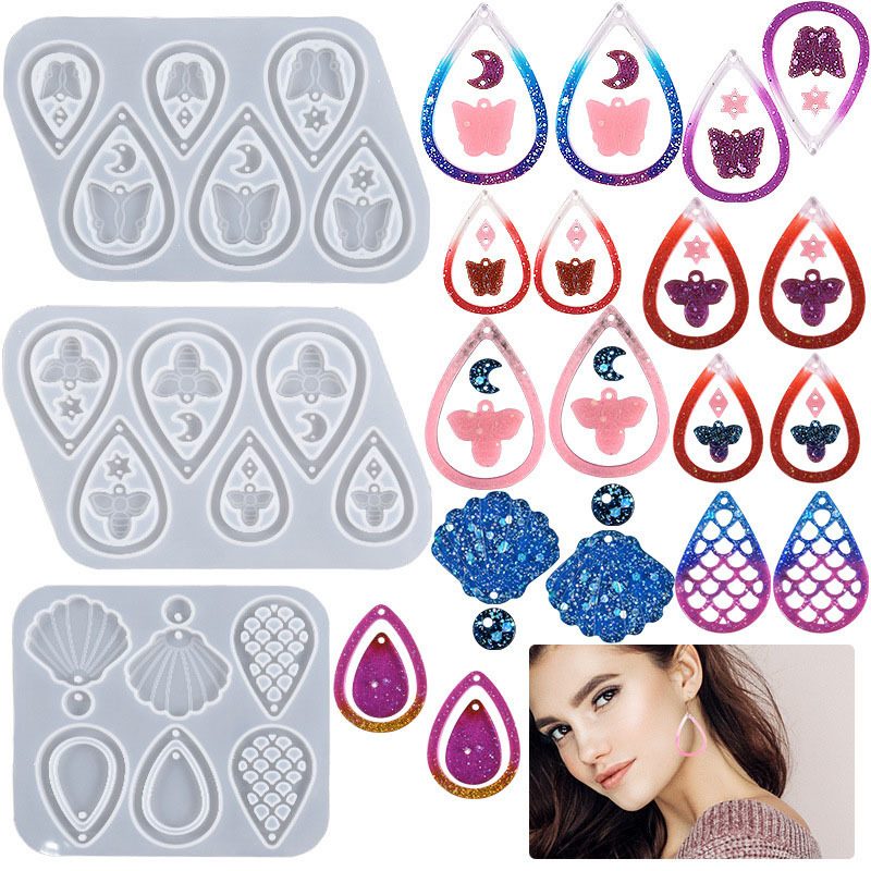 Earring Waterdrop Pendant mold (RUUIPON-558)