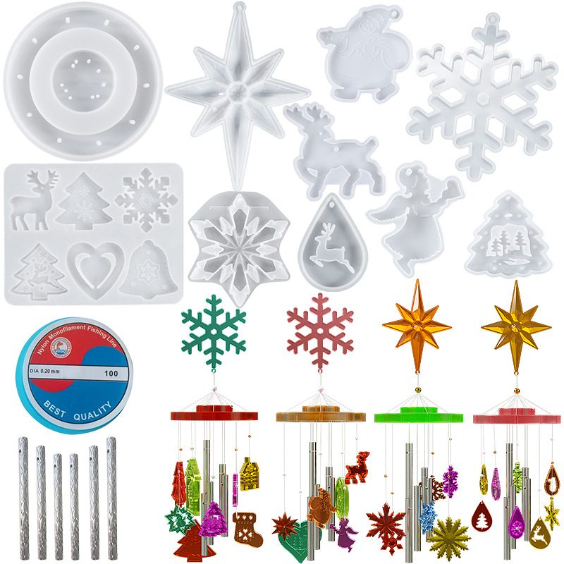 Christmas Wind Chime Pendant mold (RUUIPON-569)