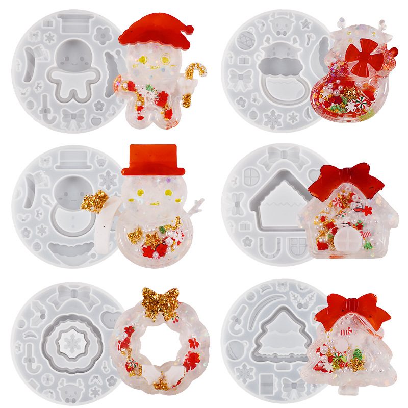 Dress Up Christmas Quicksand Pendant mold (RUUIPON-572)
