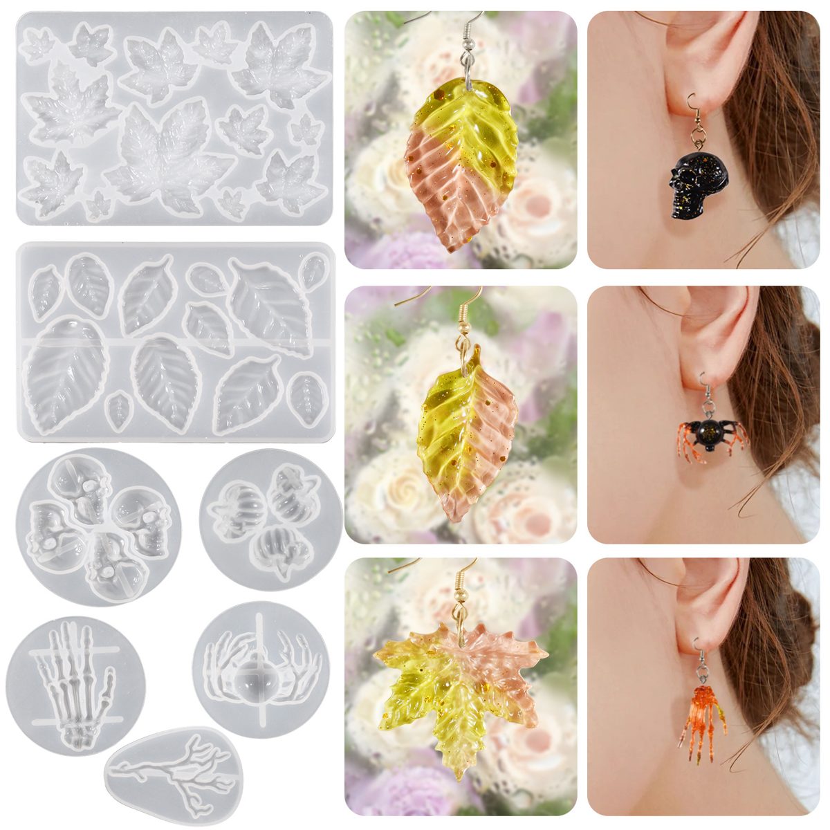 Earring Pumpkin Resin mold (RUUIPON-579)