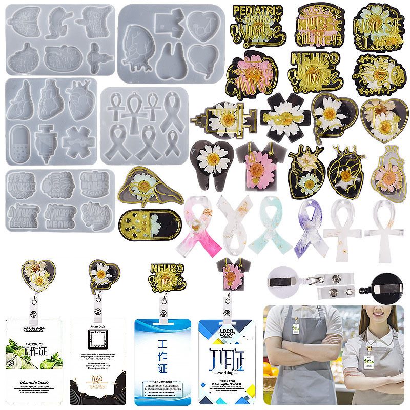 Dried Flower Hanging Tag Resin mold (RUUIPON-598)