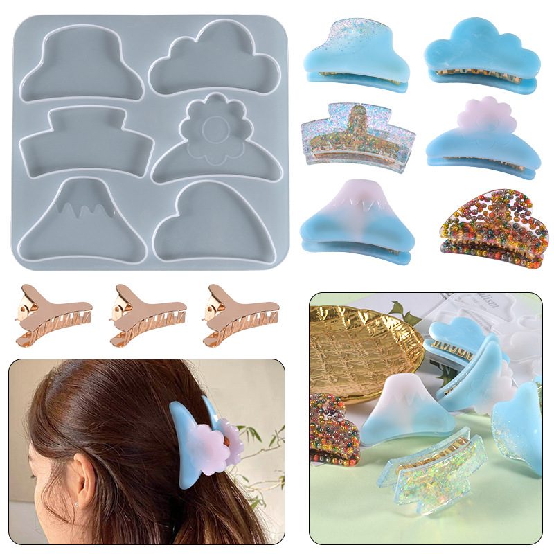 Hair Clip Shark Resin mold (RUUIPON-618)