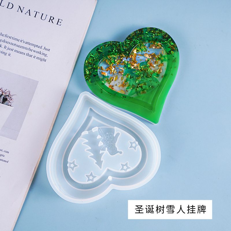 Christmas Tree Heart Resin mold (RUUIPON-631)