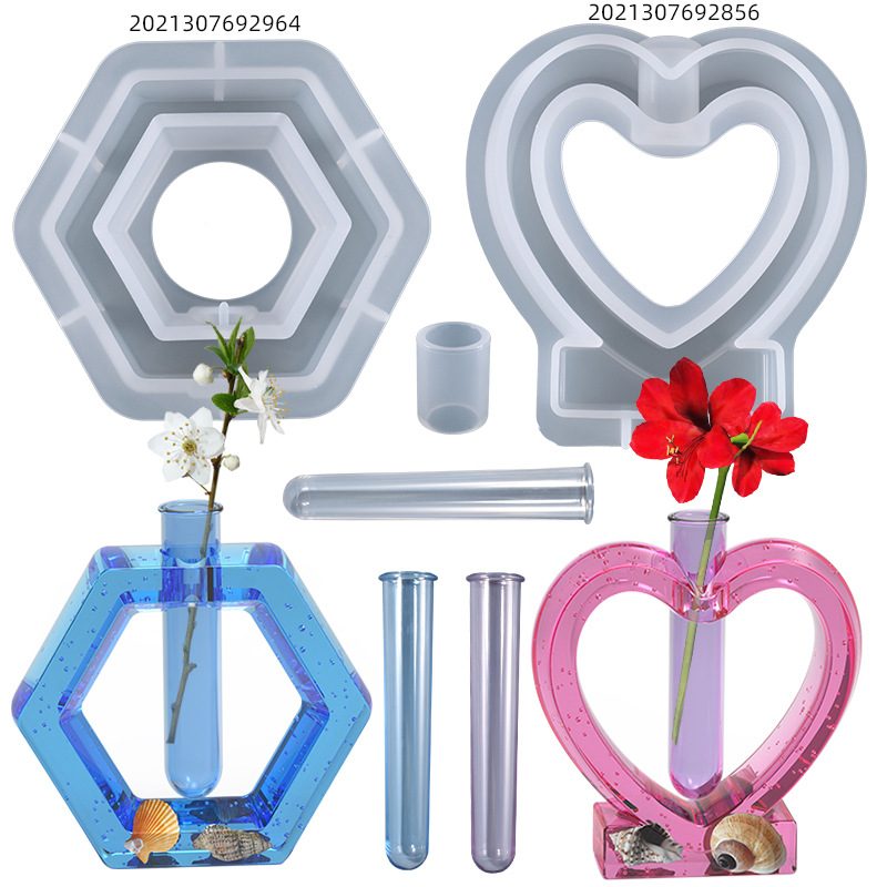 Heart Flower Vessel Resin mold (RUUIPON-641)