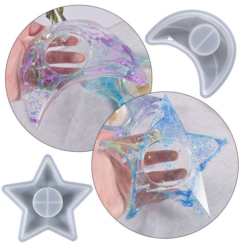 Candle Holder Faceted Resin mold (RUUIPON-650)